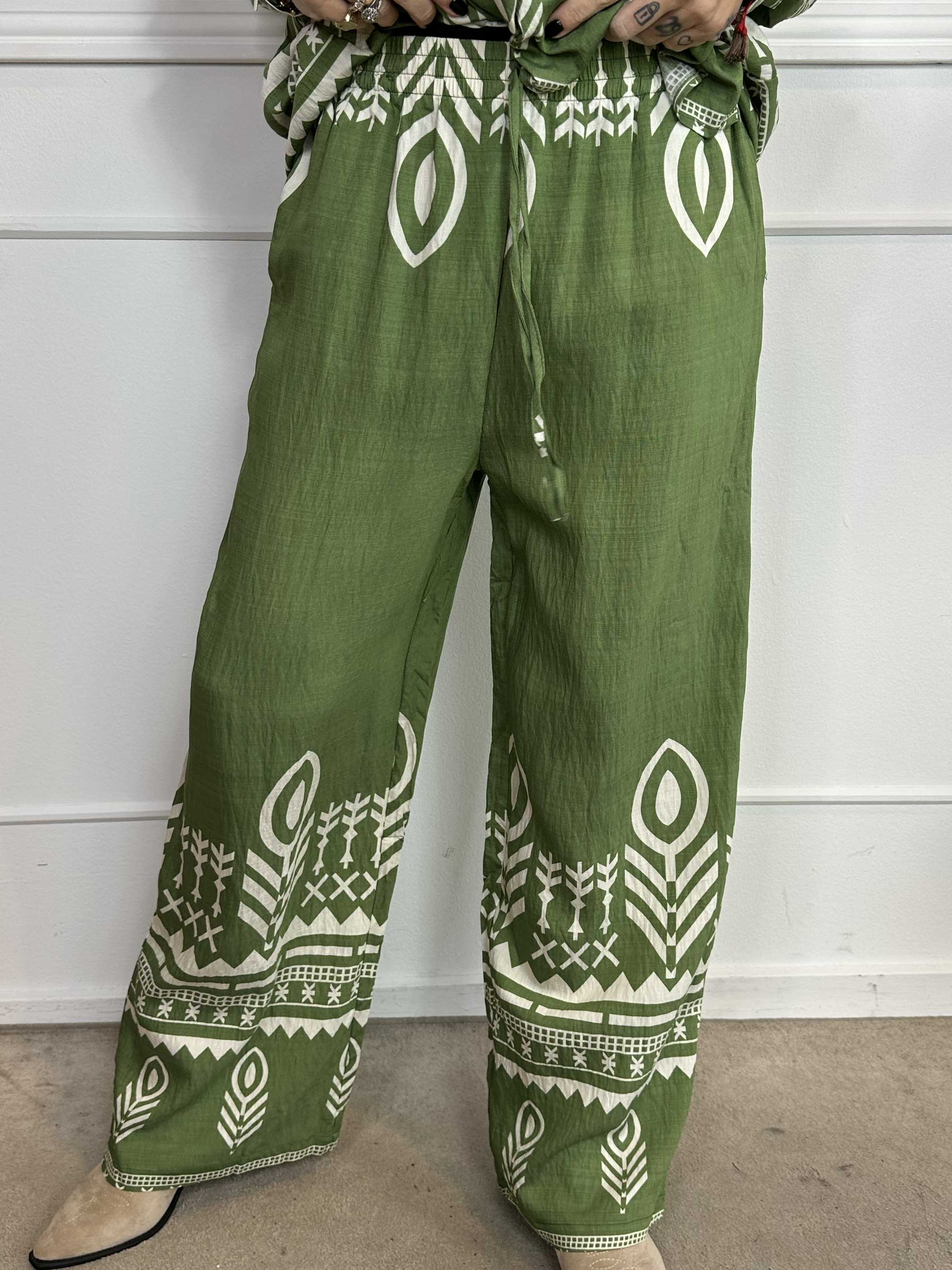 Diana - Mönstrat skjortset i viskos